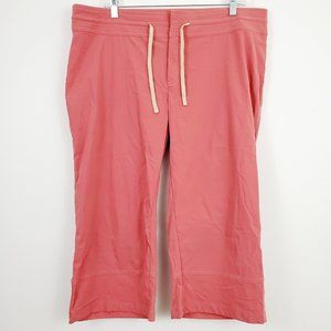 Lucy Nylon Drawstring Athletic Crop Capri Pants XL